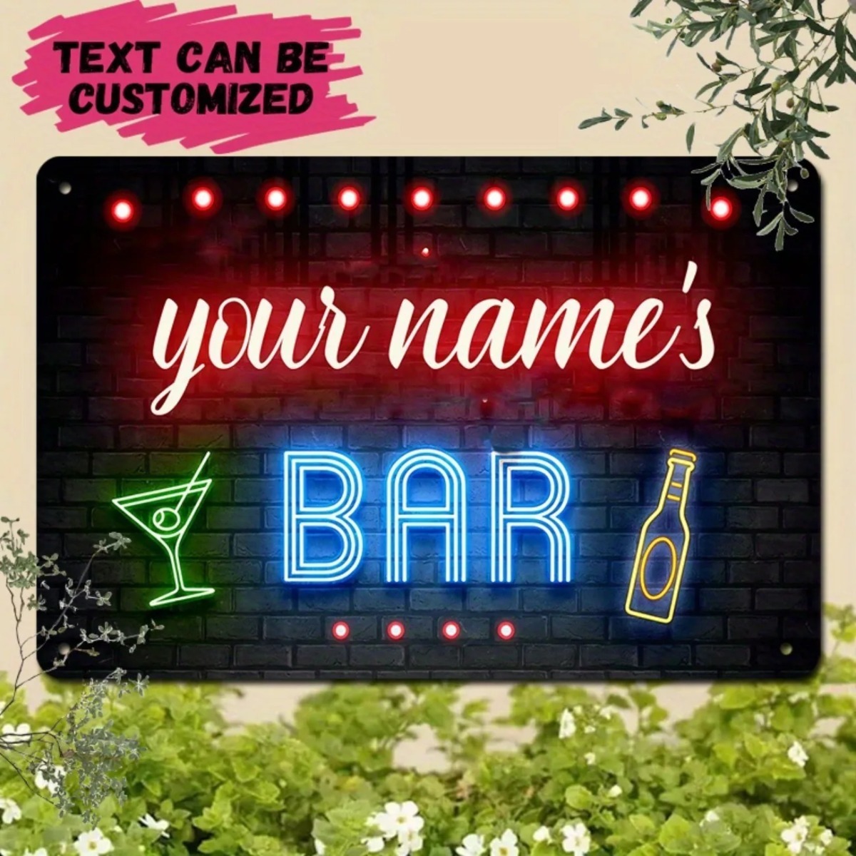 Home Bar Signs - CIFbuy Vintage Aluminum Wall Sign, Custom