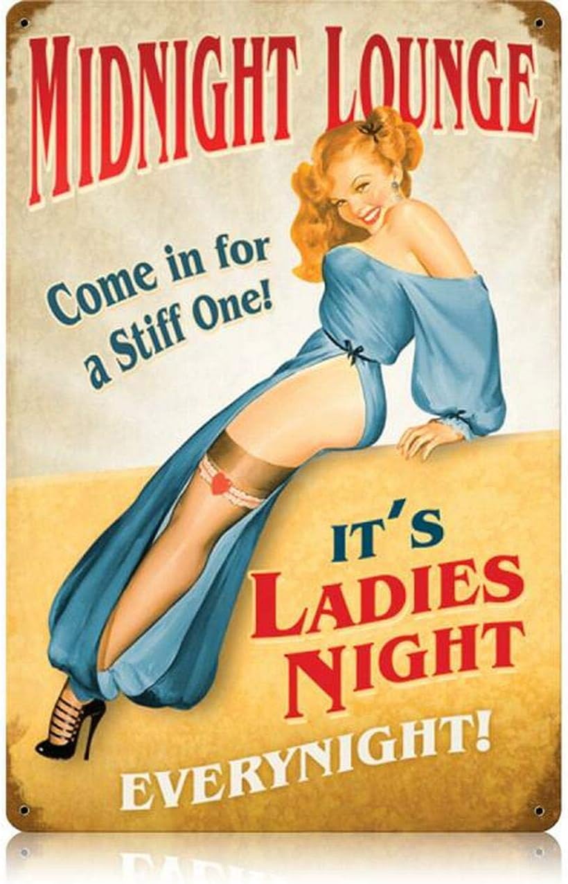 Home Bar And Restaurant - Y1,Vintage Metal Tin Sign Midnight Lounge