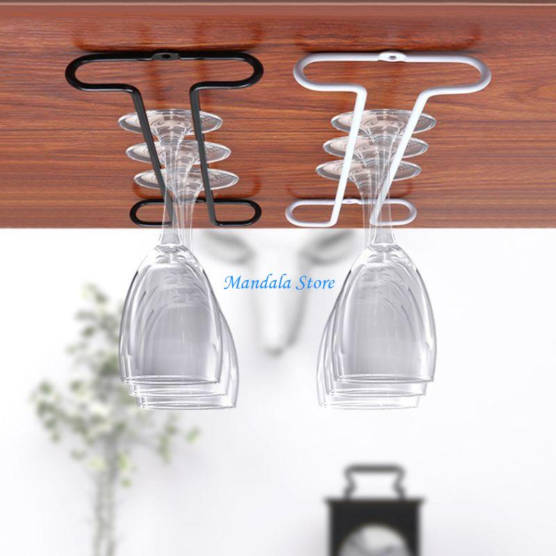 Home Bar And Cabinet - U2JC Wine Glass Rack Under Cabinet