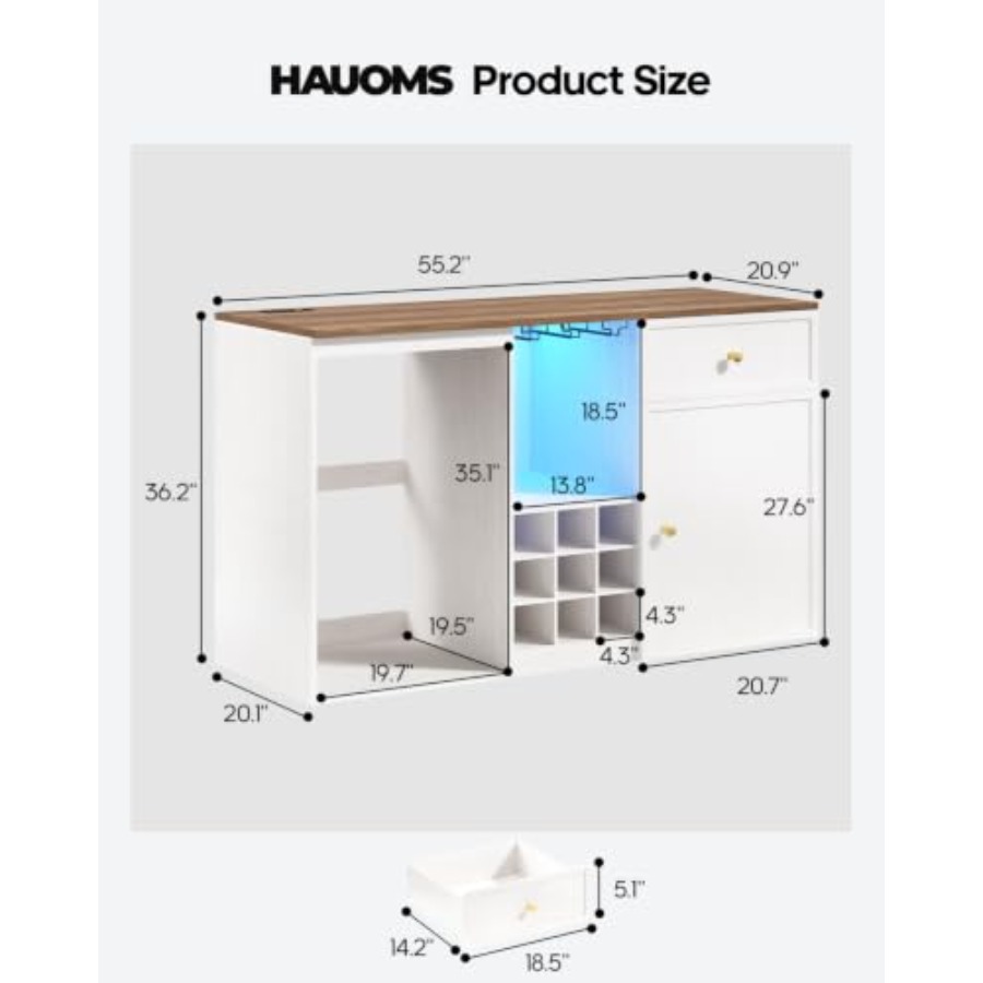 Coffee Bar Cabinet with Fridge - огляд і ціна Home Bar And Fridge