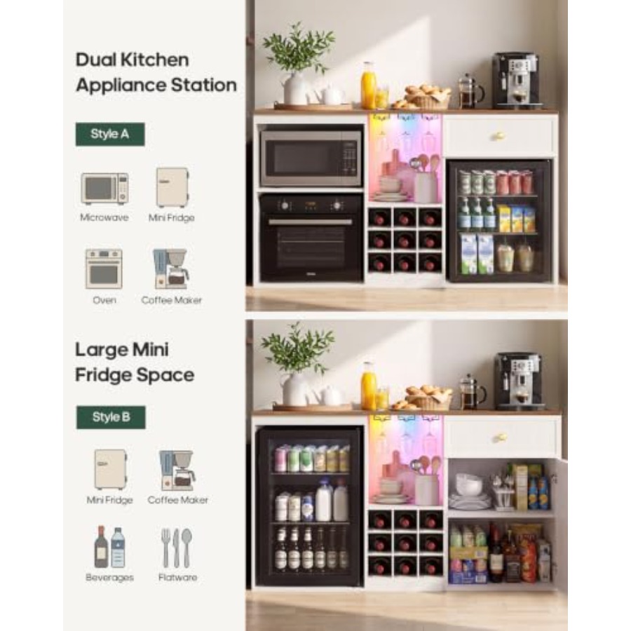 Coffee Bar Cabinet with Fridge - огляд і ціна Home Bar And Fridge
