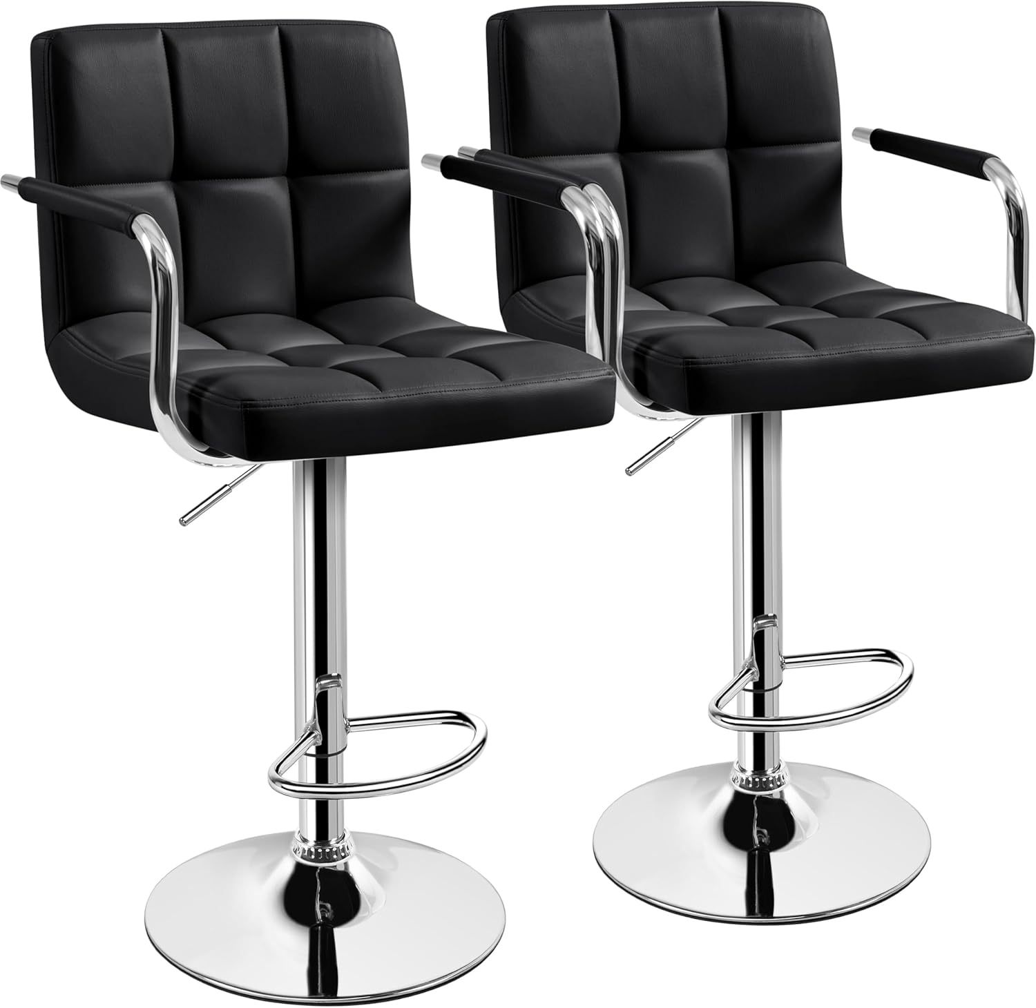 Bar Stools Set Of 2, PU Leathe - огляд і ціна Home Bar Stools