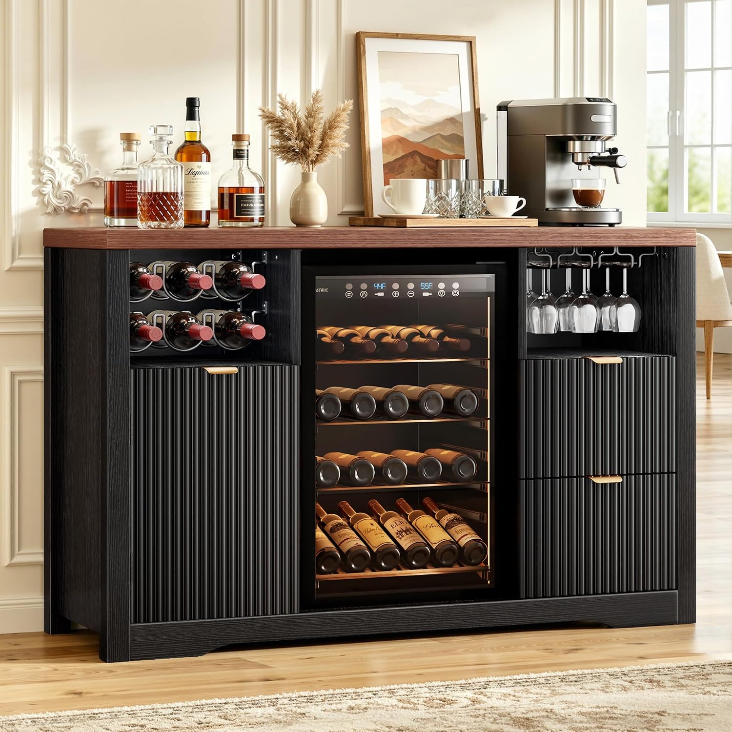 Coffee Bar Cabinet with Mini F - огляд і ціна Home Bar And Fridge