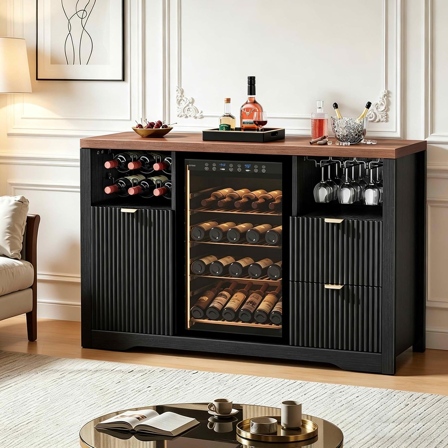 Coffee Bar Cabinet with Mini F - огляд і ціна Home Bar And Fridge