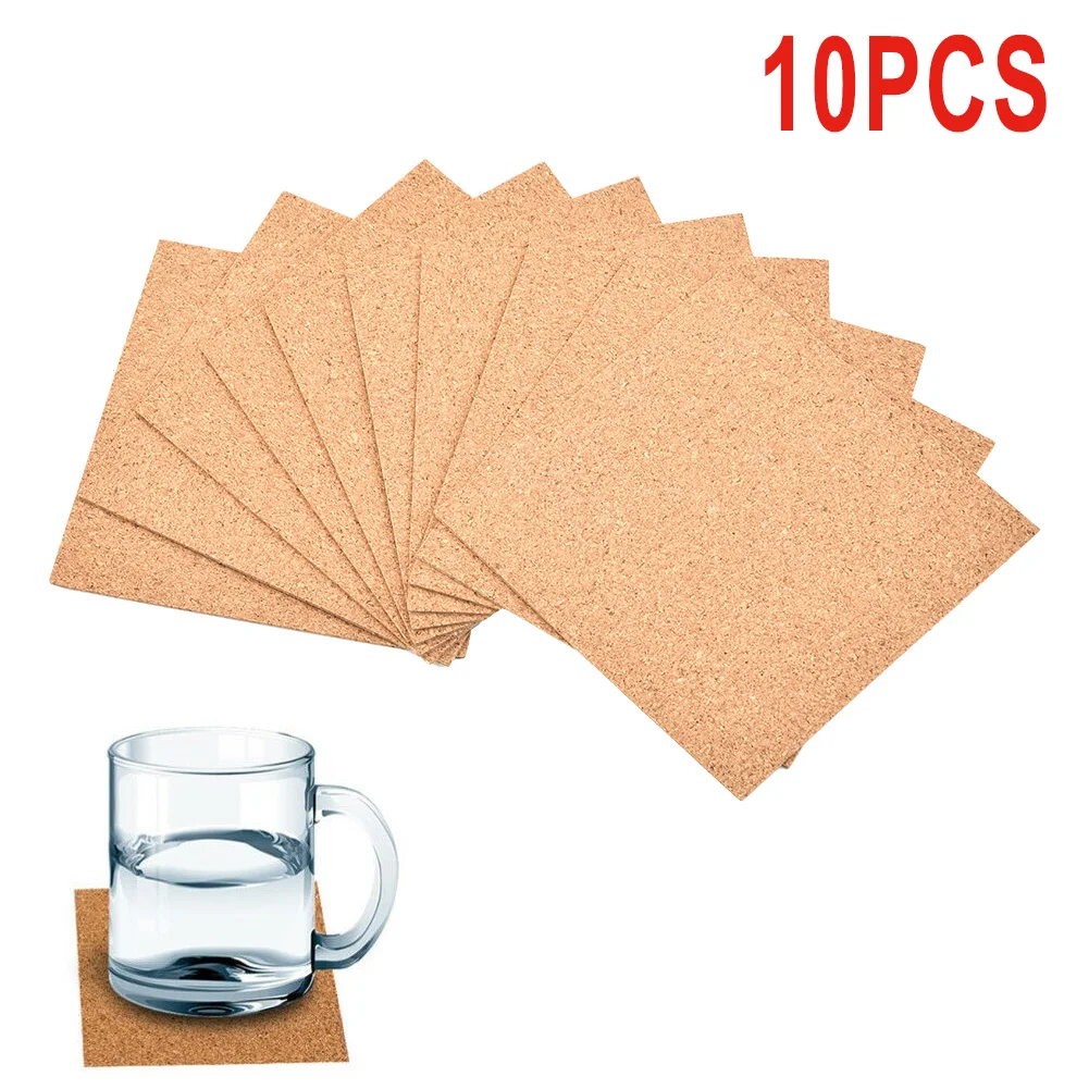 10Pcs Cork Coasters Square Cor - огляд і ціна Home Bar Supplies