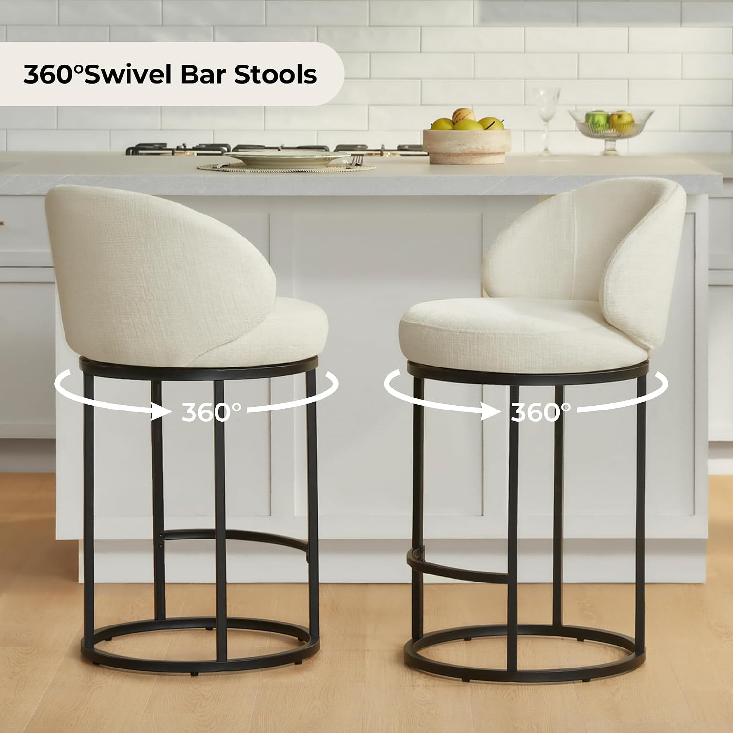 Upholstered Swivel Bar Stools  - огляд і ціна Home Bar Stools