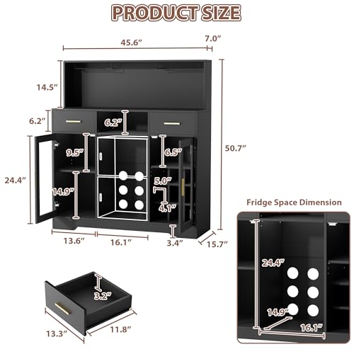 Mini Fridge Cabinet with Stora - огляд і ціна Home Bar And Cabinet