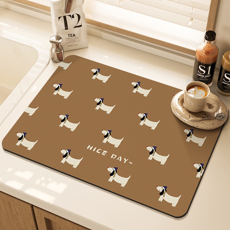 Cartoon Pug Pattern Printed Ki - огляд і ціна Bar Mat Rubber