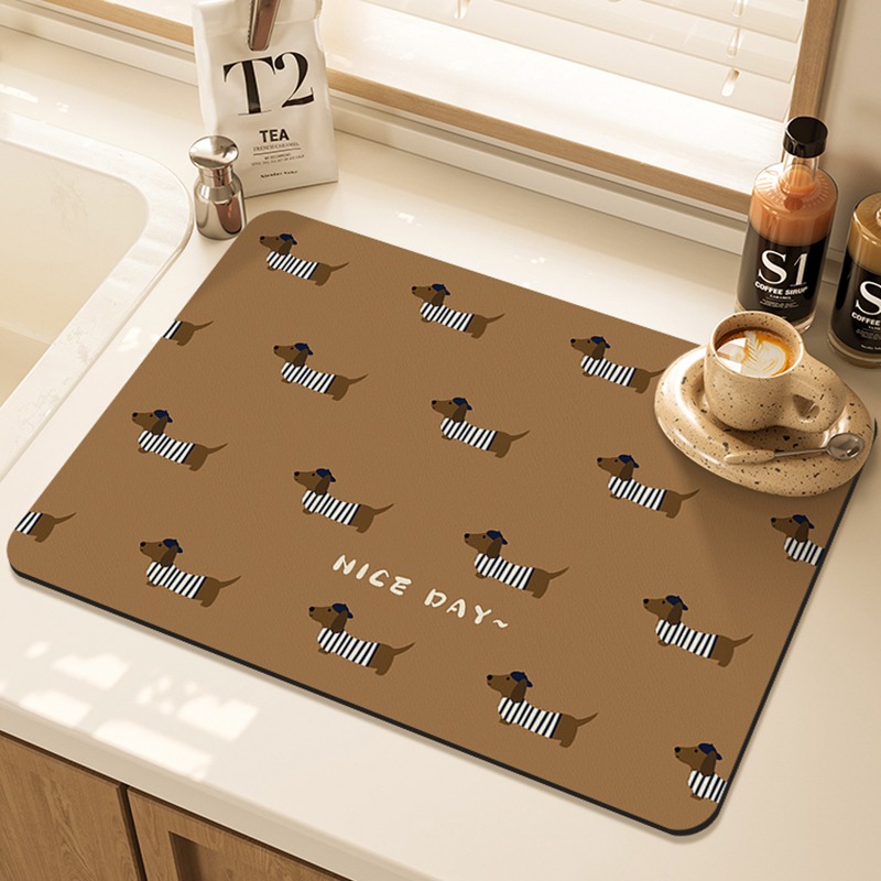 Cartoon Pug Pattern Printed Ki - огляд і ціна Bar Mat Rubber