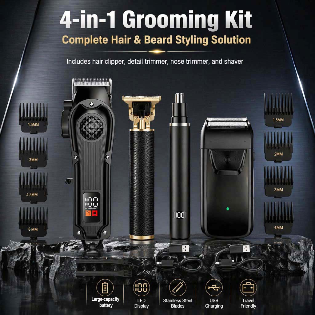4-in-1 Men's Hair Clipper Set  - огляд і ціна Home Barbershop