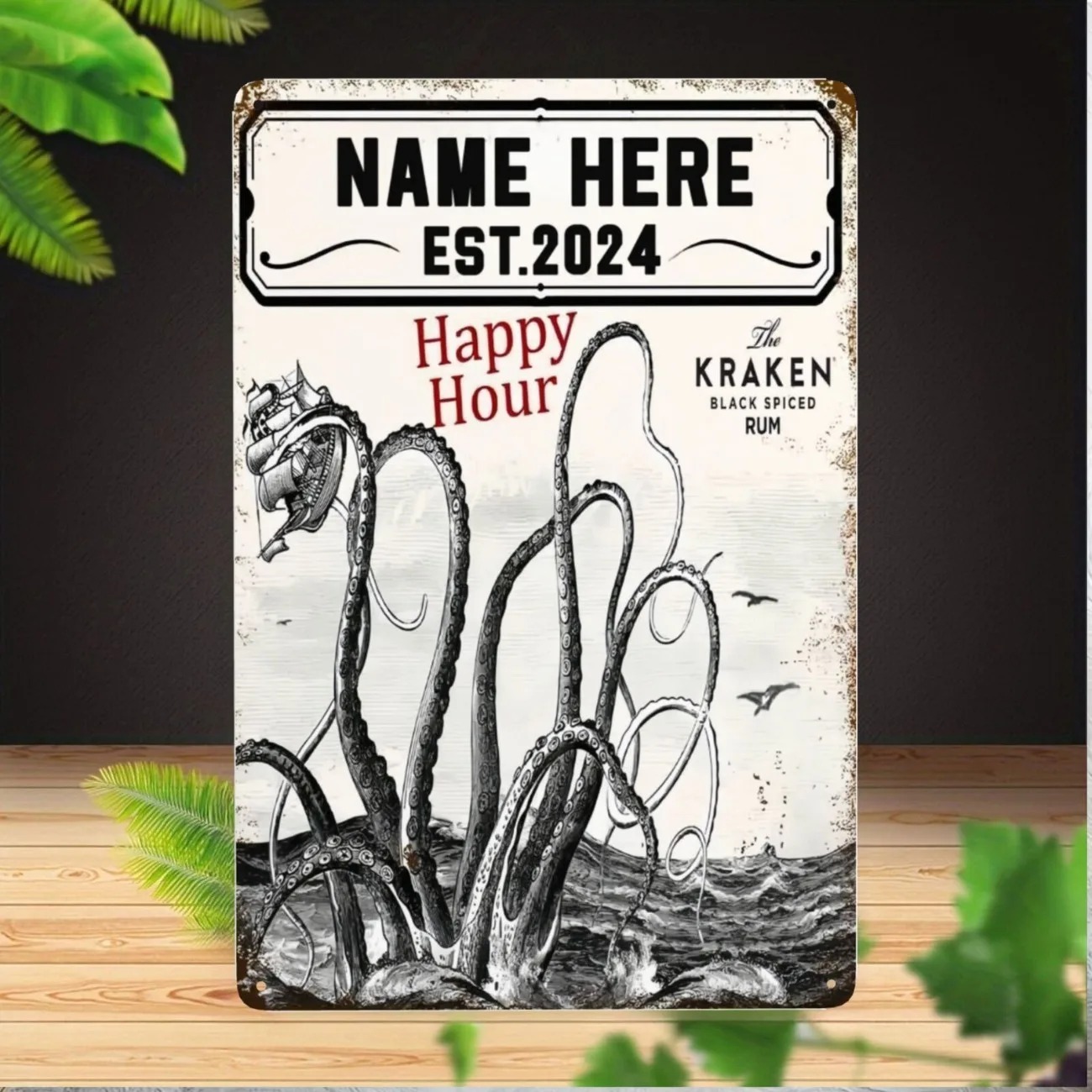 CIFbuy 2D Flat Vintage Kraken  - огляд і ціна Home Bar Signs