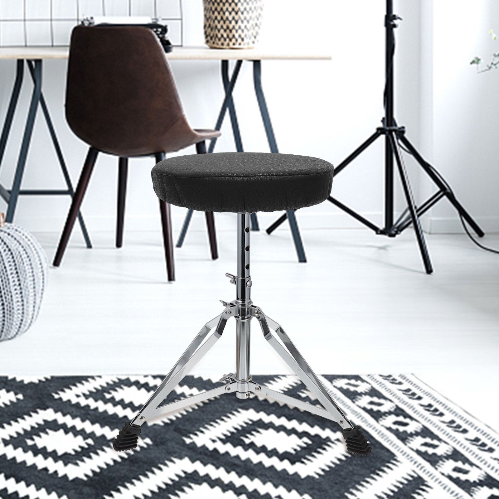 Super Round Stool Cover Black  - огляд і ціна Home Bar Stools