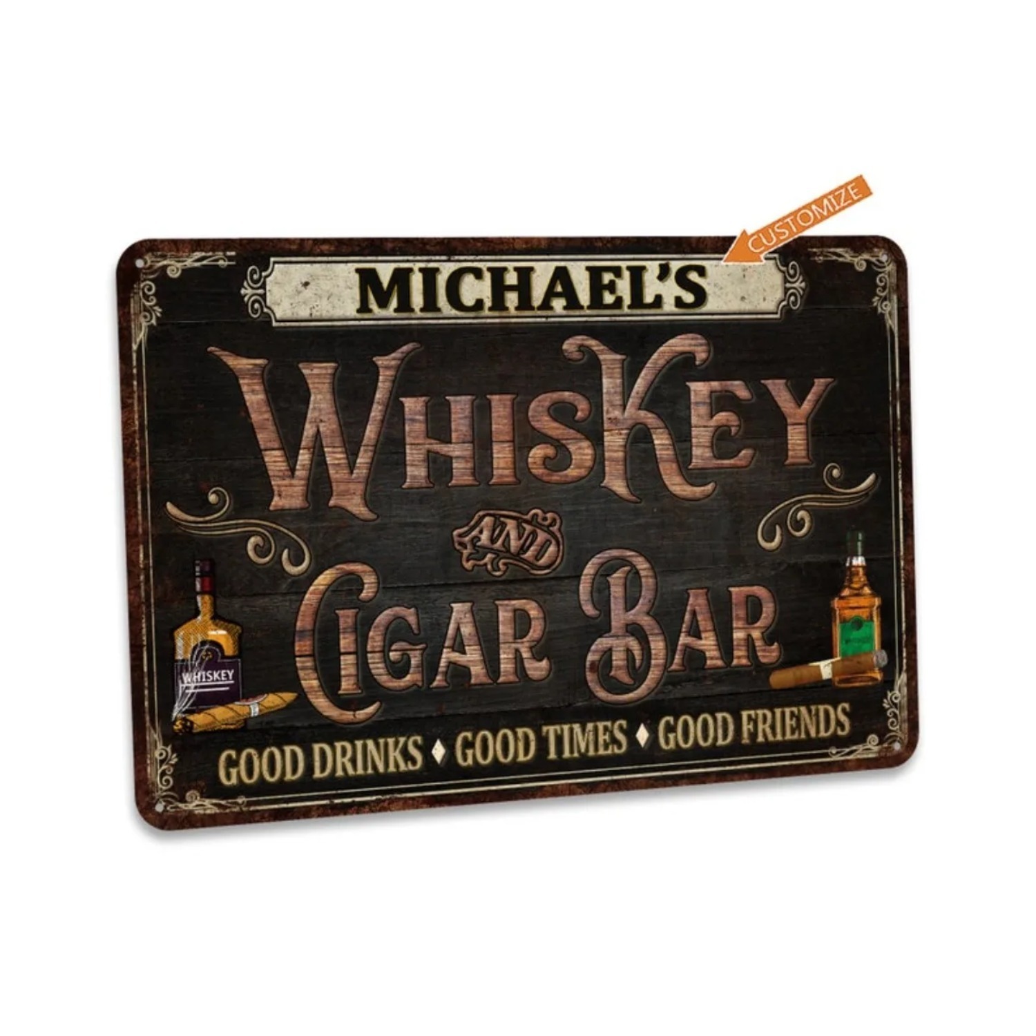 Custom Personalized Vintage Wh - огляд і ціна Home Bar Signs
