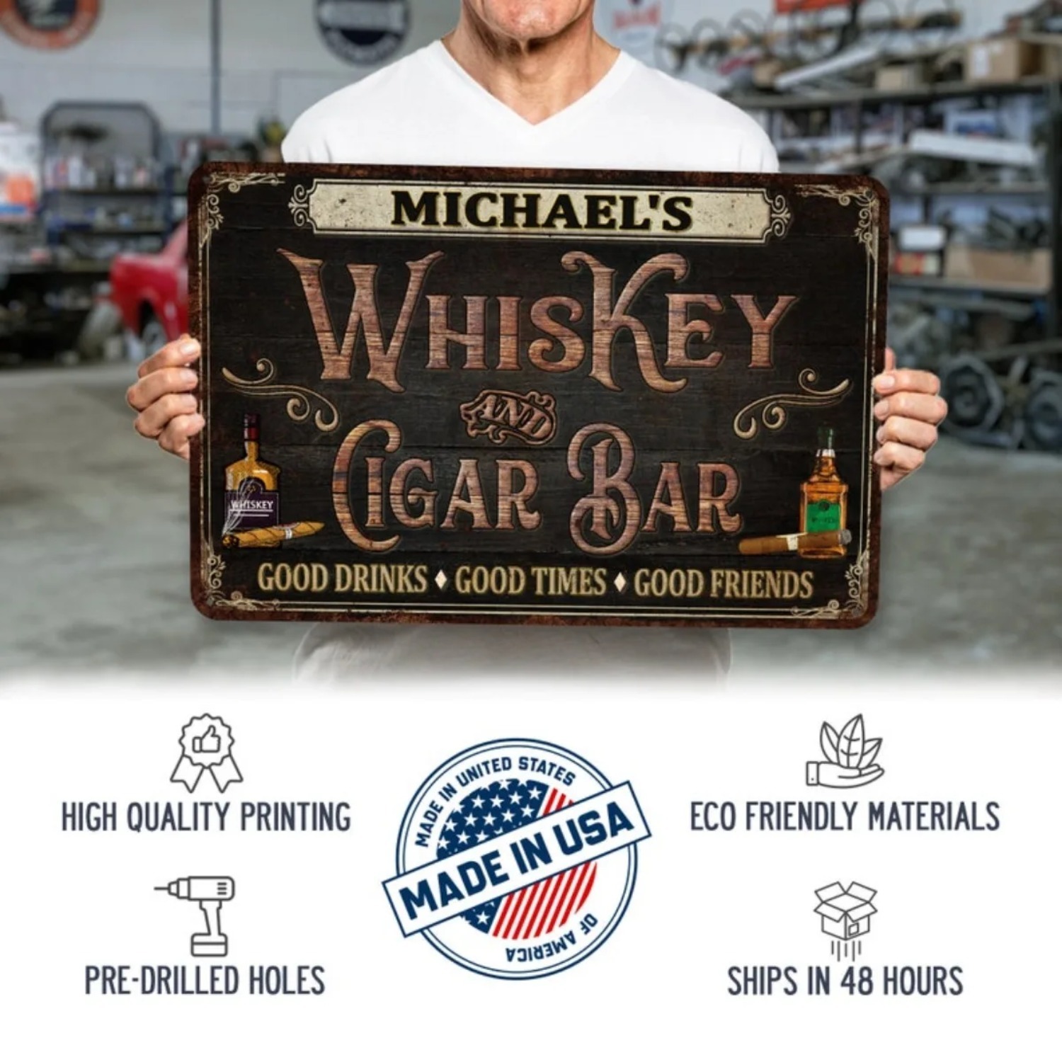 Custom Personalized Vintage Wh - огляд і ціна Home Bar Signs