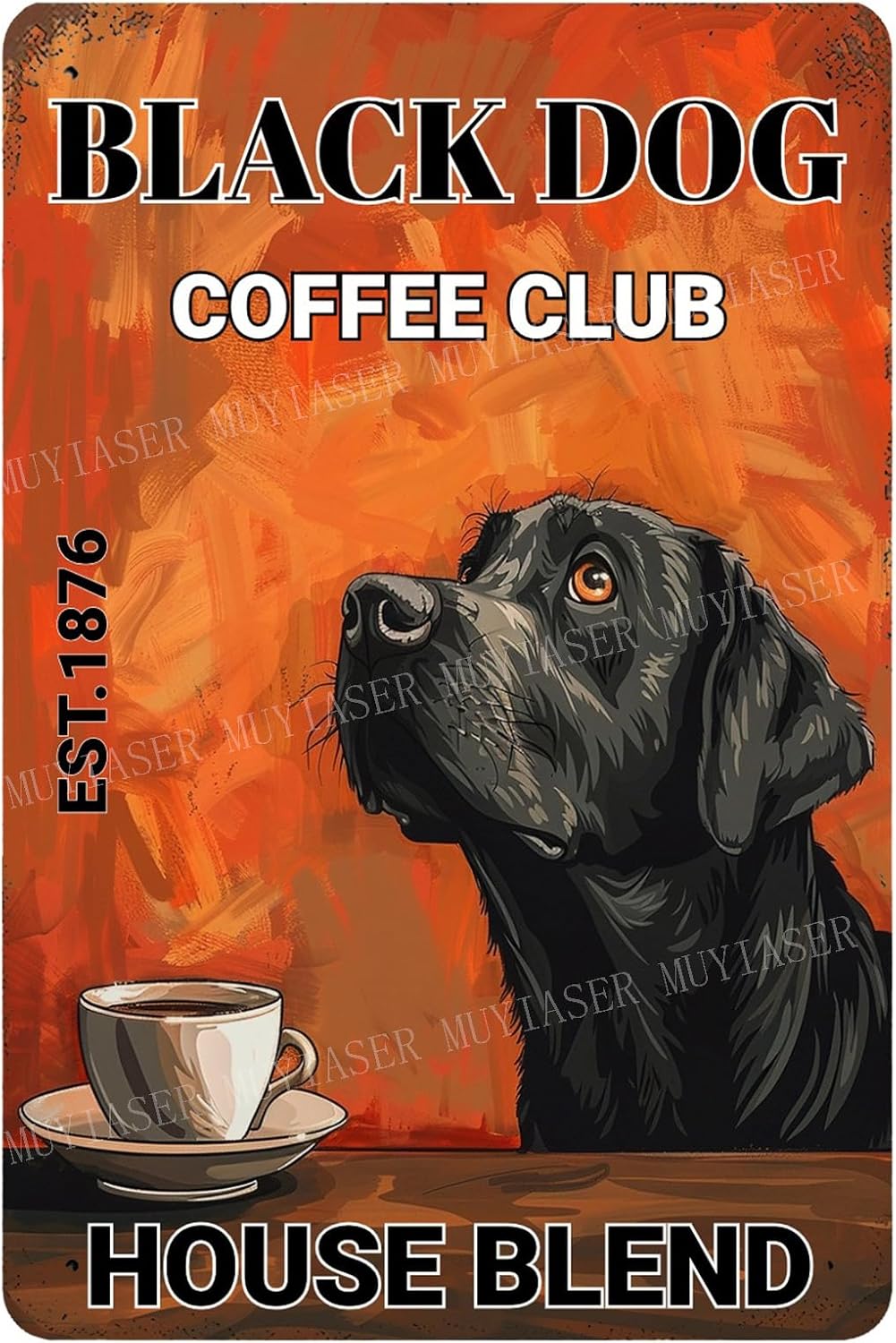 Metal Signs Black Dog Coffee C - огляд і ціна Home Bar And Coffee