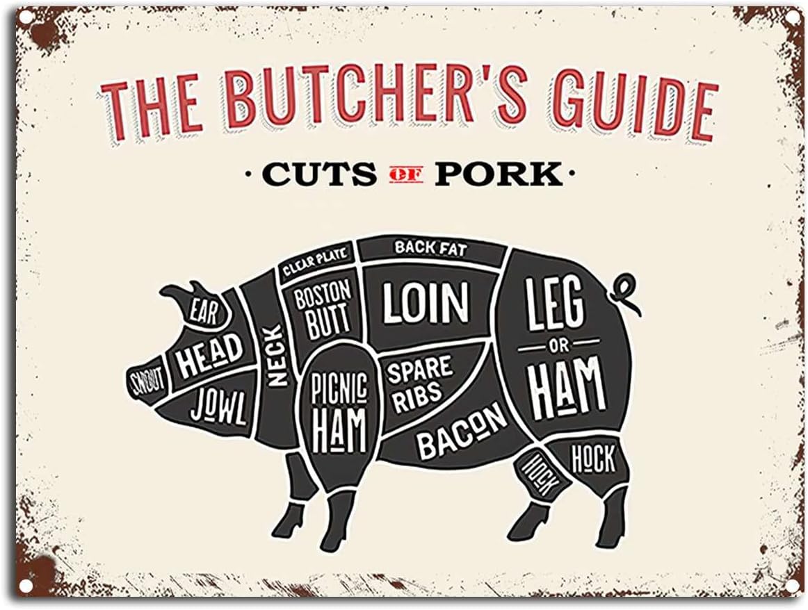 Y1,Vintage Butcher Guide Metal - огляд і ціна Home Bar And Restaurant