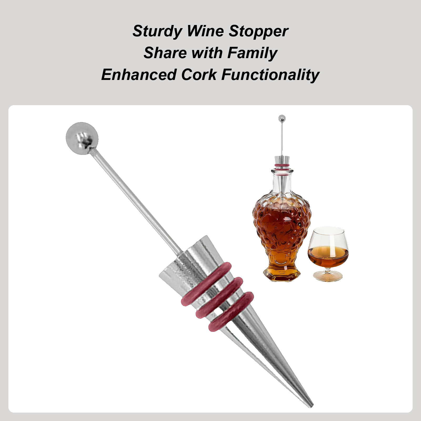 Wine Stopper Alloy Silicone Re - огляд і ціна Home Bar Supplies