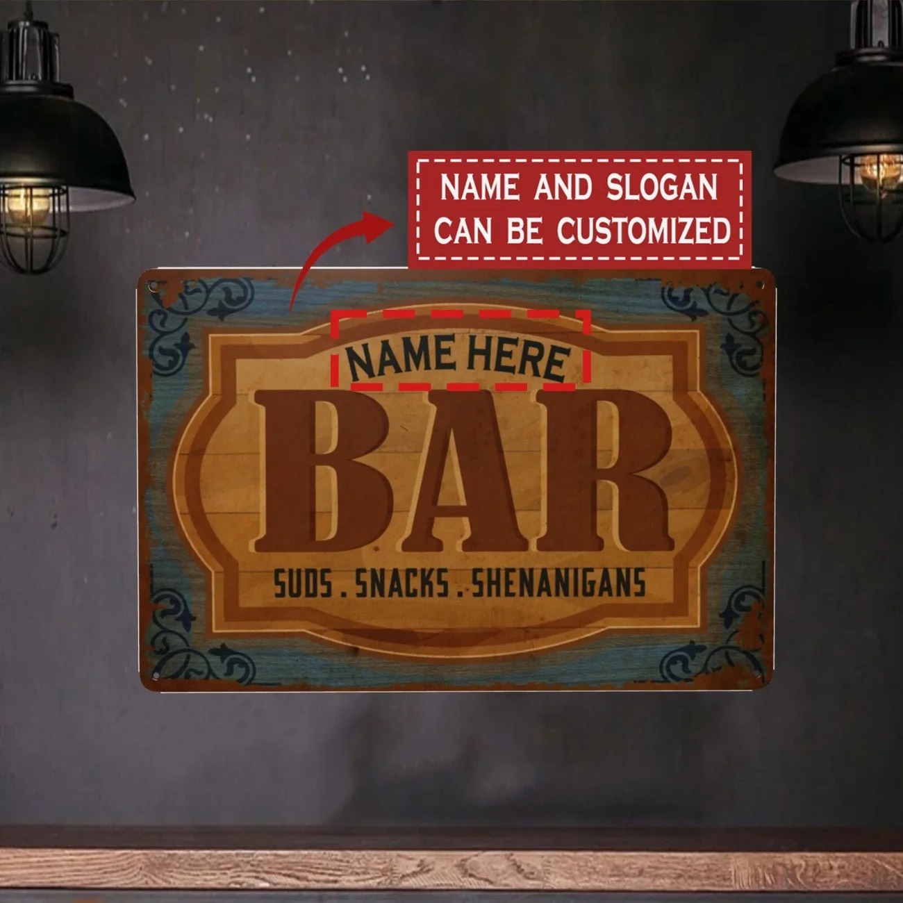 CIFbuy 2D Flat Metal Sign, Cus - огляд і ціна Home Bar Signs
